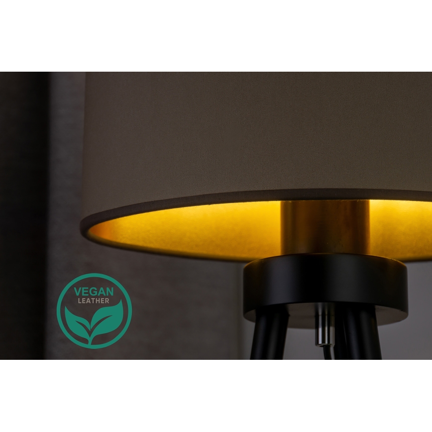 Duolla - Stona lampa OVAL VEGAN 1xE27/15W/230V pr. 30 cm bež