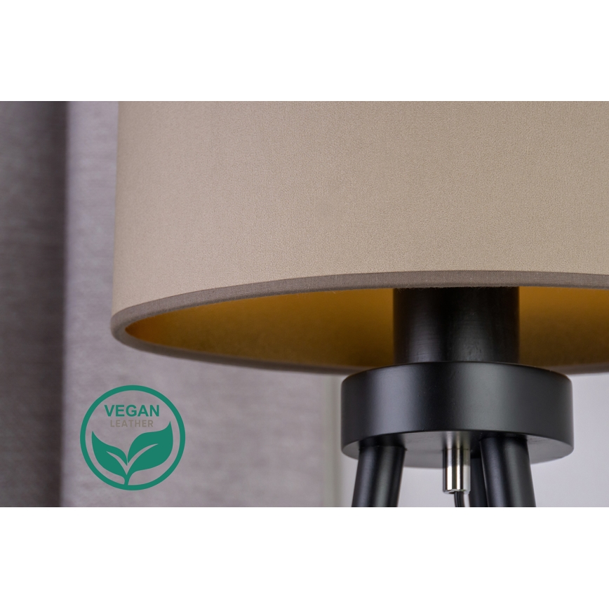 Duolla - Stona lampa OVAL VEGAN 1xE27/15W/230V pr. 30 cm bež