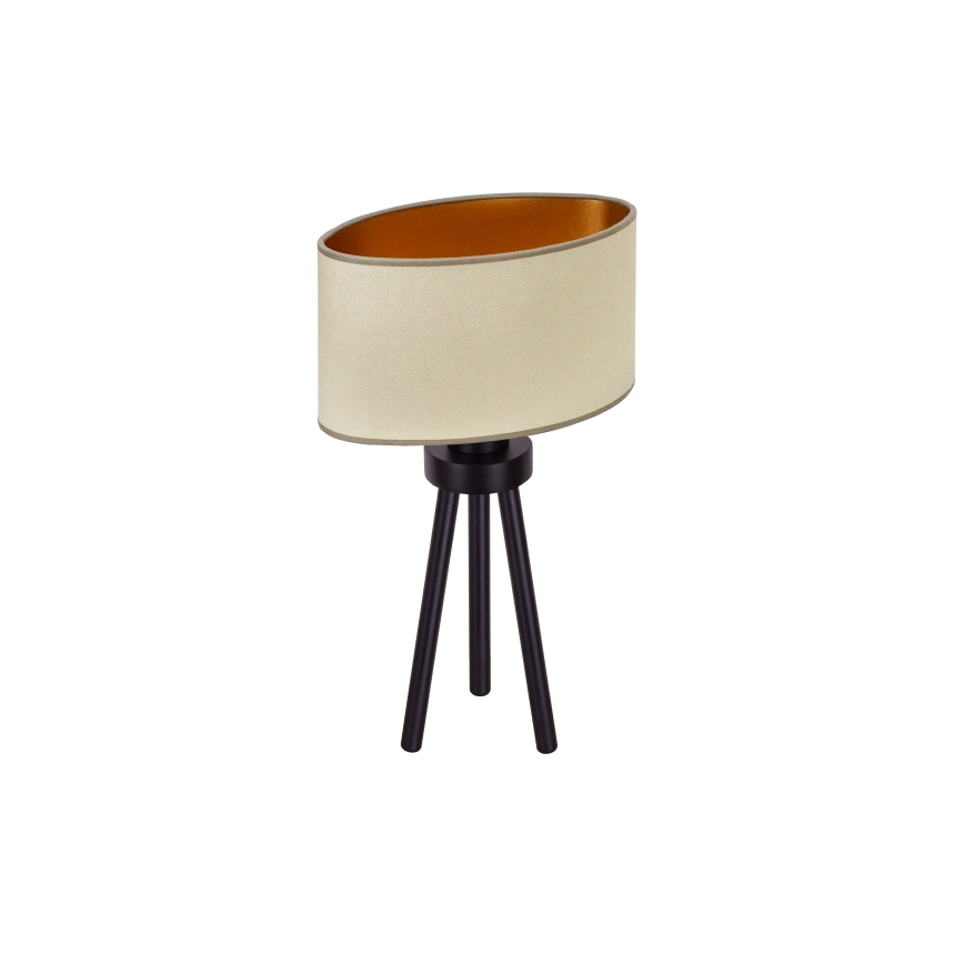 Duolla - Stona lampa OVAL VEGAN 1xE27/15W/230V pr. 30 cm bež