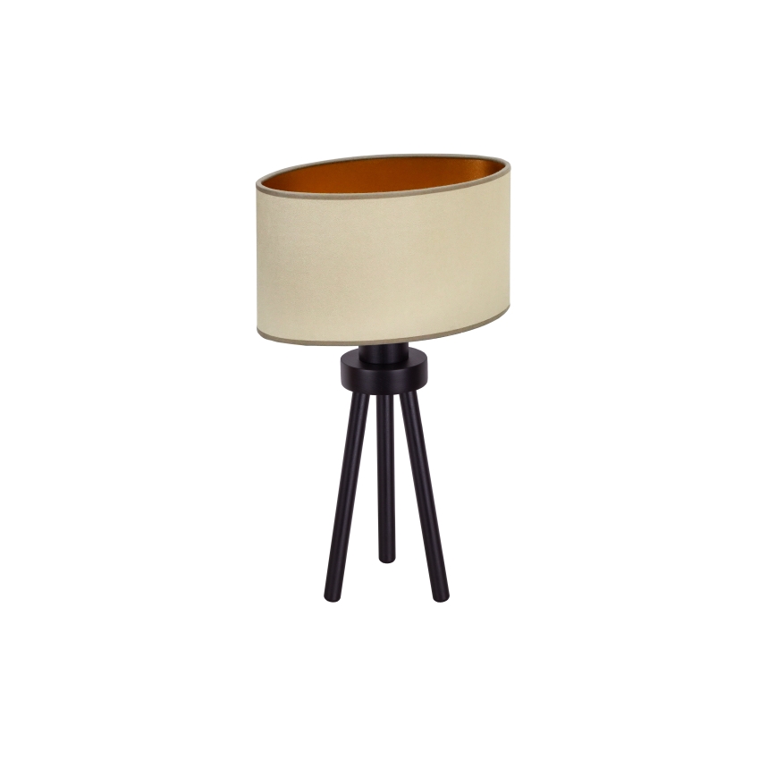 Duolla - Stona lampa OVAL VEGAN 1xE27/15W/230V pr. 30 cm bež