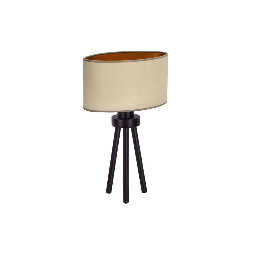 Duolla - Stona lampa OVAL VEGAN 1xE27/15W/230V pr. 30 cm bež
