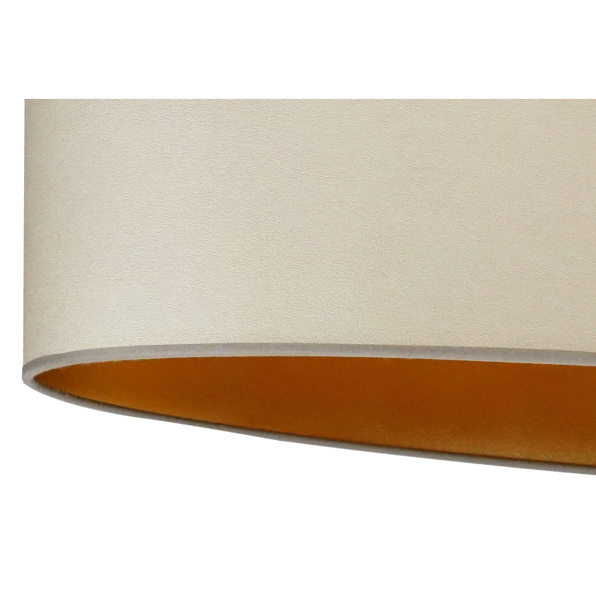 Duolla - Stona lampa OVAL VEGAN 1xE27/15W/230V pr. 30 cm bež