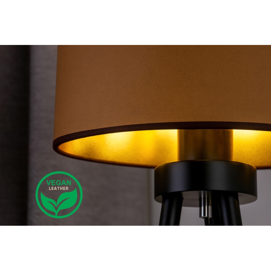 Duolla - Stona lampa OVAL VEGAN 1xE27/15W/230V pr. 30 cm braon