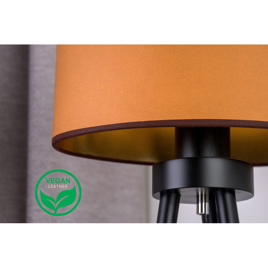 Duolla - Stona lampa OVAL VEGAN 1xE27/15W/230V pr. 30 cm braon