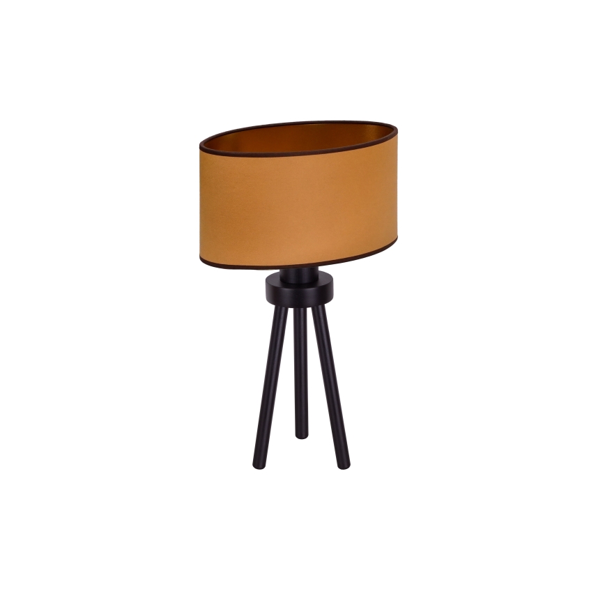 Duolla - Stona lampa OVAL VEGAN 1xE27/15W/230V pr. 30 cm braon