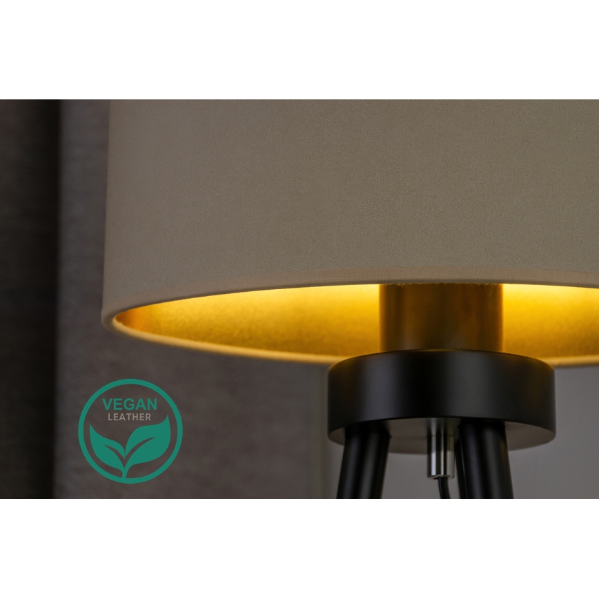 Duolla - Stona lampa OVAL VEGAN 1xE27/15W/230V pr. 30 cm kremasta