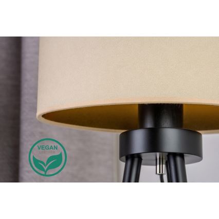 Duolla - Stona lampa OVAL VEGAN 1xE27/15W/230V pr. 30 cm kremasta