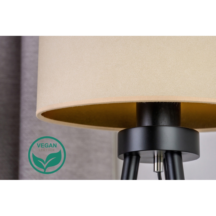 Duolla - Stona lampa OVAL VEGAN 1xE27/15W/230V pr. 30 cm kremasta