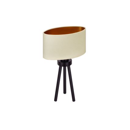 Duolla - Stona lampa OVAL VEGAN 1xE27/15W/230V pr. 30 cm kremasta