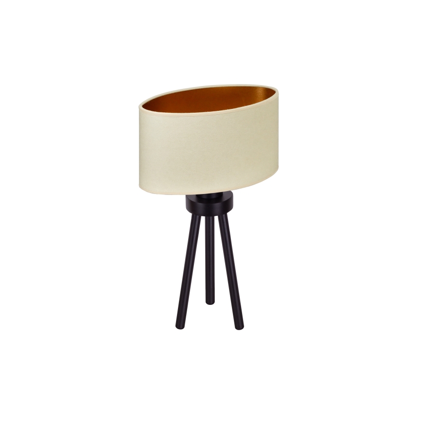 Duolla - Stona lampa OVAL VEGAN 1xE27/15W/230V pr. 30 cm kremasta