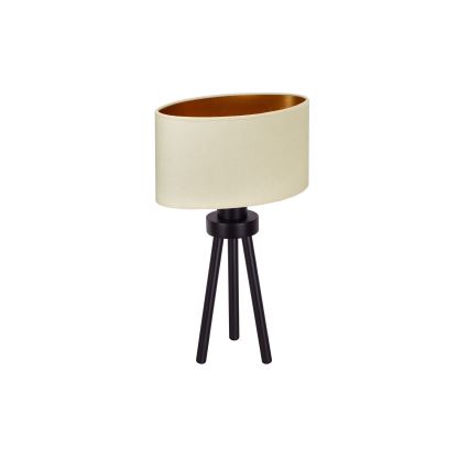 Duolla - Stona lampa OVAL VEGAN 1xE27/15W/230V pr. 30 cm kremasta