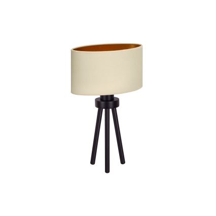 Duolla - Stona lampa OVAL VEGAN 1xE27/15W/230V pr. 30 cm kremasta