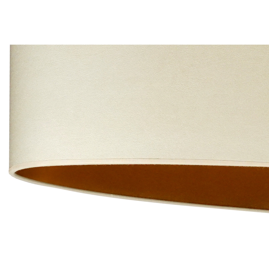 Duolla - Stona lampa OVAL VEGAN 1xE27/15W/230V pr. 30 cm kremasta