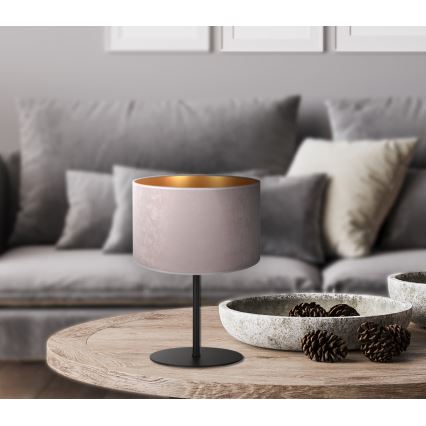 Duolla - Stona lampa ROLLER 1xE14/15W/230V pr. 20 cm sivo/zlatna