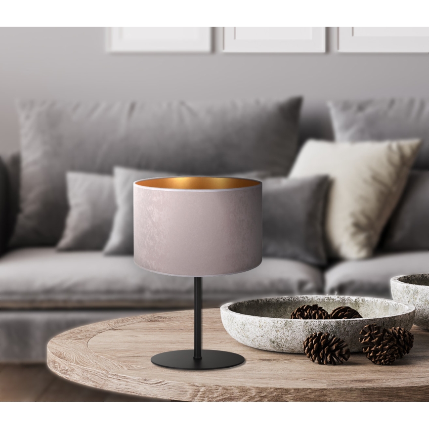 Duolla - Stona lampa ROLLER 1xE14/15W/230V pr. 20 cm sivo/zlatna