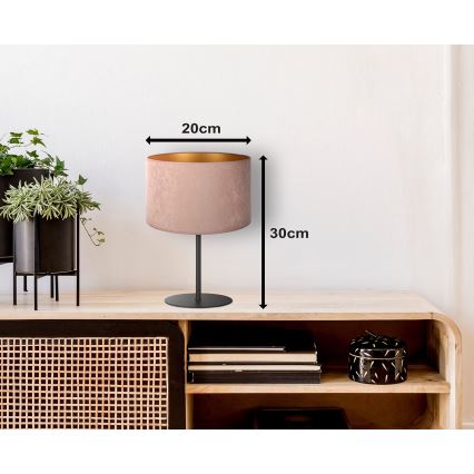 Duolla - Stona lampa ROLLER 1xE14/15W/230V prečnik 20 cm bež/zlatna