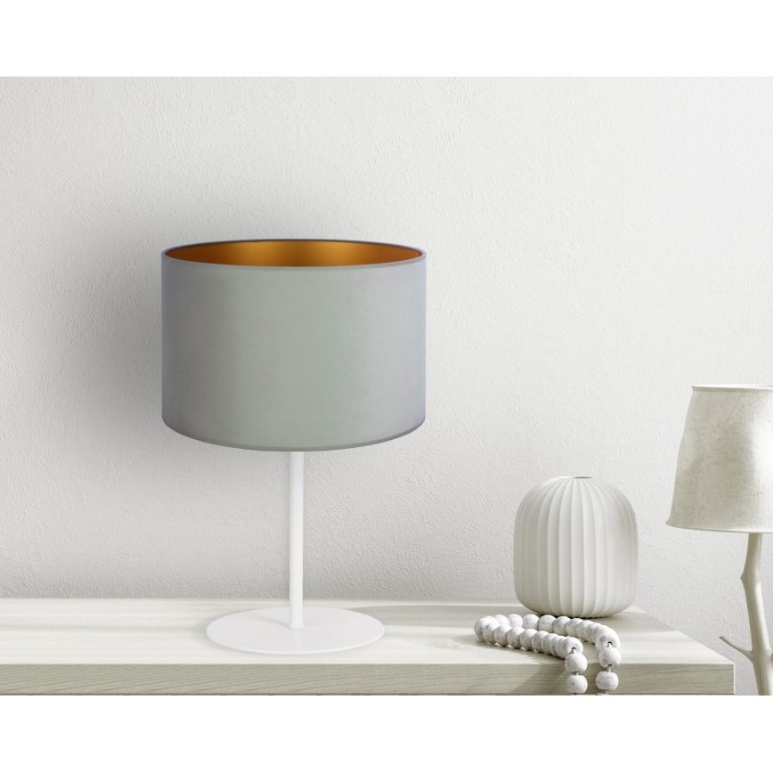 Duolla - Stona lampa ROLLER 1xE14/15W/230V svetla pr. 20 cm zelena/zlatna