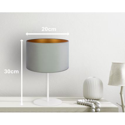 Duolla - Stona lampa ROLLER 1xE14/15W/230V svetla pr. 20 cm zelena/zlatna