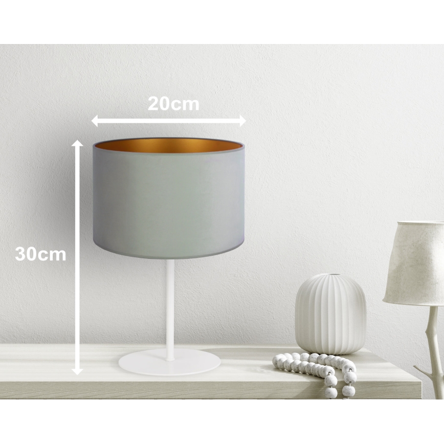 Duolla - Stona lampa ROLLER 1xE14/15W/230V svetla pr. 20 cm zelena/zlatna