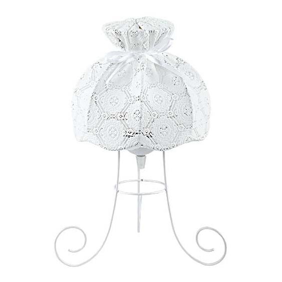 Duolla - Stona lampa SYMPHONY 1xE27/40W/230V pr. 28 cm bela