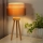 Duolla - Stona lampa WOOD BOHO 1xE27/15W/230V pr. 25 cm bakrena/braon/bež