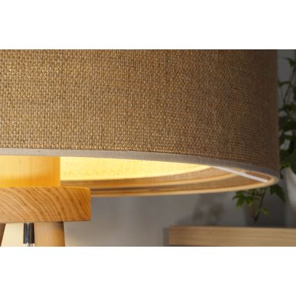 Duolla - Stona lampa YUTE TRIO 1xE27/15W/230V pr. 25 cm braon/sivo/bež