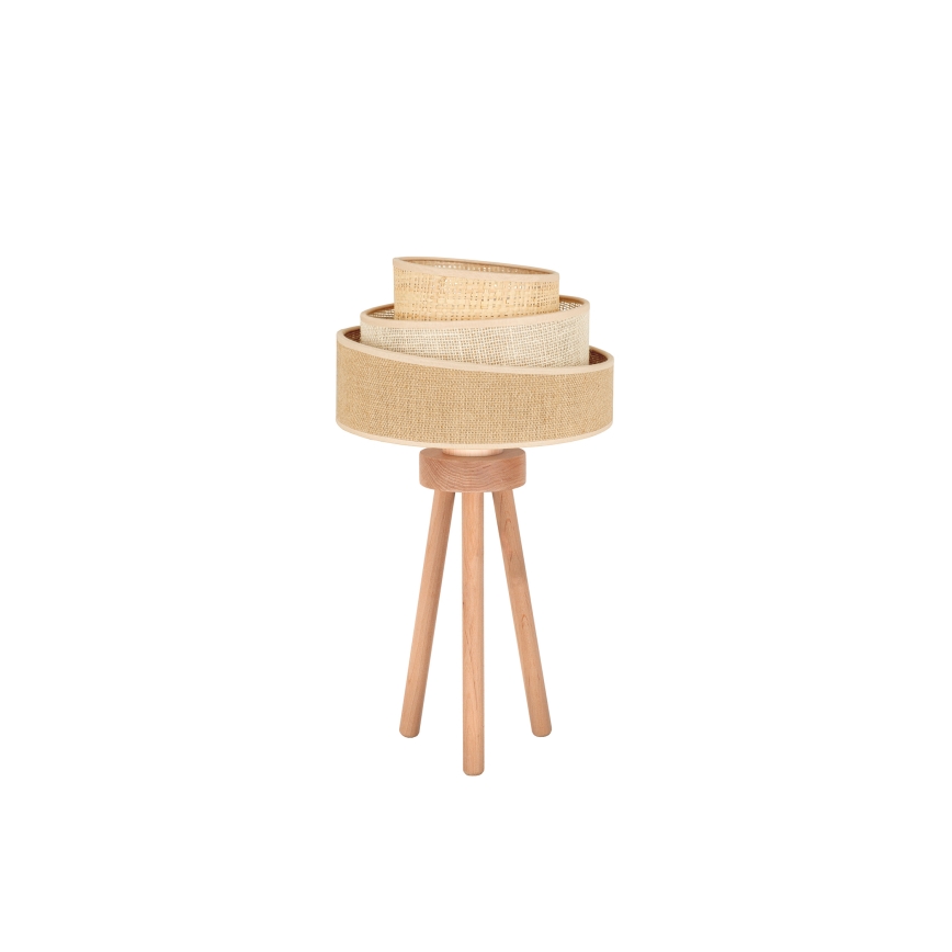 Duolla - Stona lampa YUTE TRIO 1xE27/15W/230V pr. 25 cm braon/sivo/bež