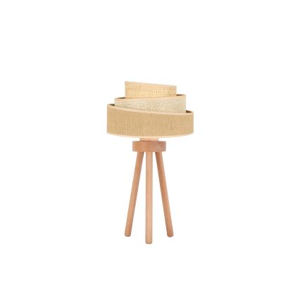 Duolla - Stona lampa YUTE TRIO 1xE27/15W/230V pr. 25 cm braon/sivo/bež