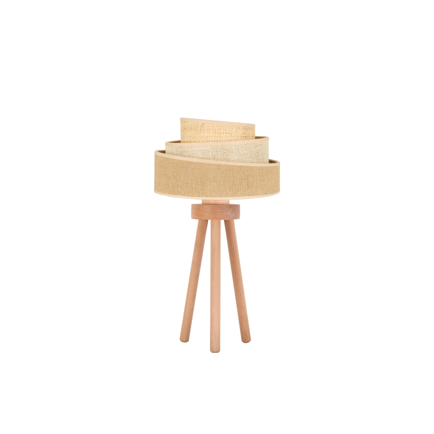 Duolla - Stona lampa YUTE TRIO 1xE27/15W/230V pr. 25 cm braon/sivo/bež