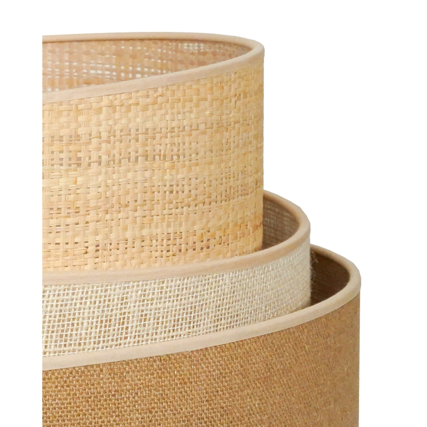 Duolla - Stona lampa YUTE TRIO 1xE27/15W/230V prečnik 25 cm braon/siva/bež