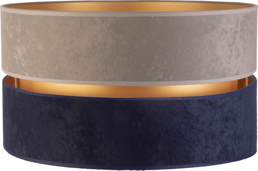 Duolla - Univerzalni abažur DUO E27 prečnik 40 cm siva/plava/zlatna
