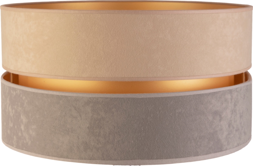 Duolla - Univerzalni abažur DUO za E27, prečnik 40 cm, bež/siva/zlatna