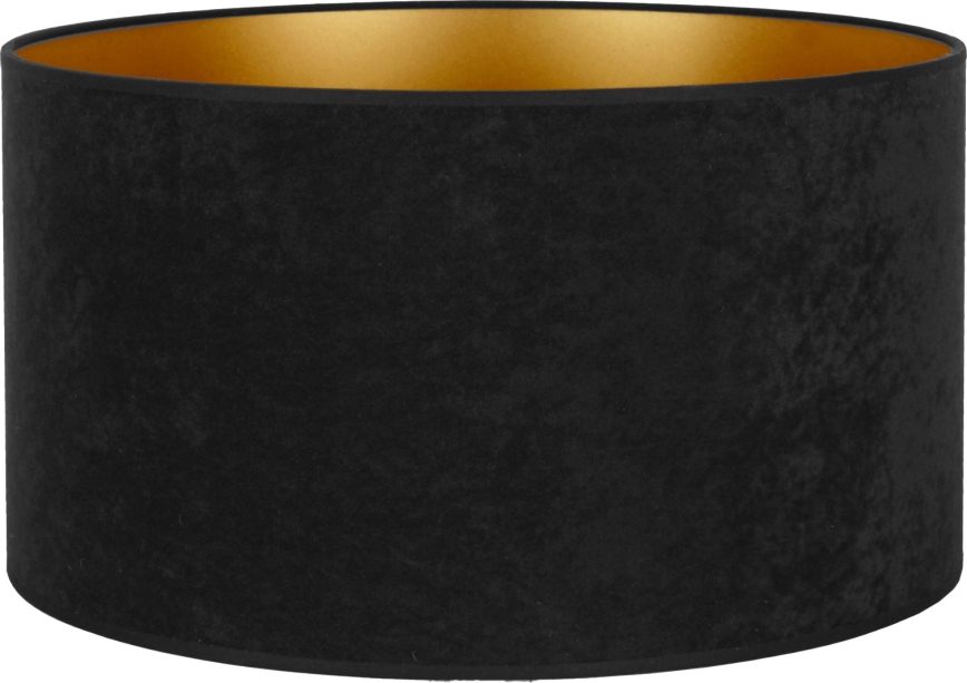 Duolla - Univerzalni abažur VELVET E27 pr. 35 cm crno/zlatna