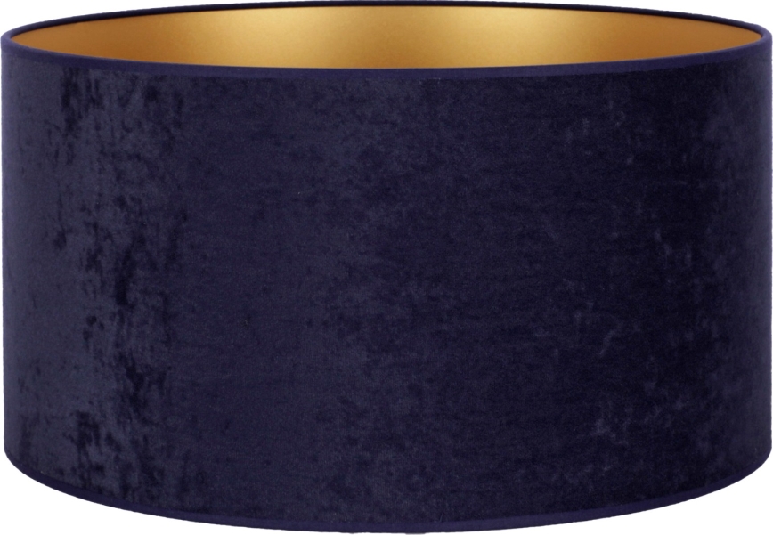 Duolla - Univerzalni abažur VELVET E27, prečnik 35 cm, plave/zlatne boje