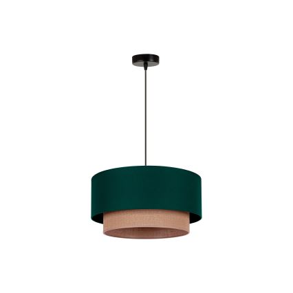 Duolla - Viseći luster na sajli BOHO 1xE27/15W/230V prečnik 45 cm zelena/smeđa