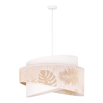 Duolla - Viseći luster na sajli BROOKLYN 1xE27/40W/230V, prečnik 50 cm, bela/mesing