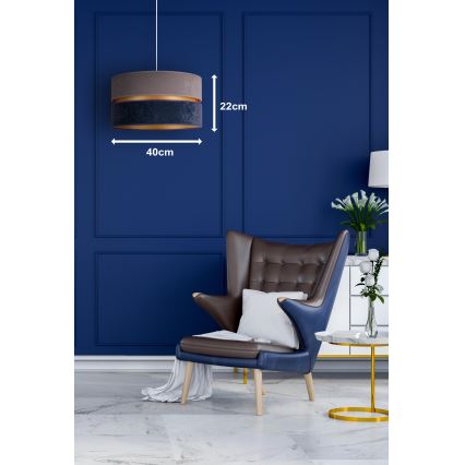 Duolla - Viseći luster na sajli DUO 1xE27/15W/230V Ø 40 cm plava