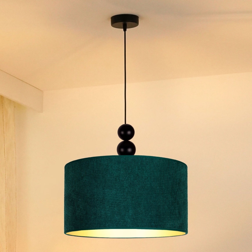 Duolla - Viseći luster na sajli LYON 1xE27/15W/230V, prečnik 40 cm, zelena