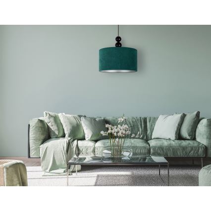 Duolla - Viseći luster na sajli LYON 1xE27/15W/230V, prečnik 40 cm, zelena