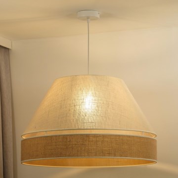 Duolla - Viseći luster na sajli YUTE AVIGNON 1xE27/15W/230V, prečnik 60 cm, siva/braon