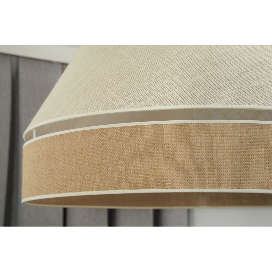 Duolla - Viseći luster na sajli YUTE AVIGNON 1xE27/15W/230V, prečnik 60 cm, siva/braon