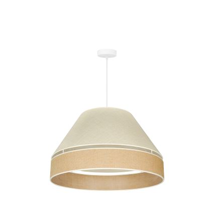Duolla - Viseći luster na sajli YUTE AVIGNON 1xE27/15W/230V, prečnik 60 cm, siva/braon