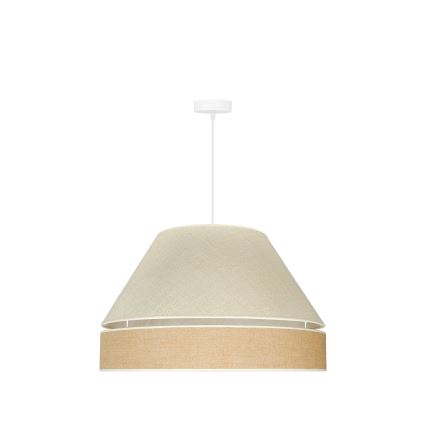 Duolla - Viseći luster na sajli YUTE AVIGNON 1xE27/15W/230V, prečnik 60 cm, siva/braon