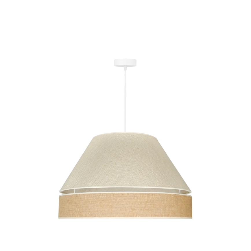 Duolla - Viseći luster na sajli YUTE AVIGNON 1xE27/15W/230V, prečnik 60 cm, siva/braon