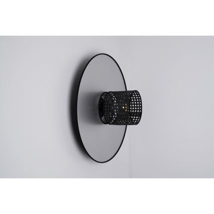 Duolla - Zidna lampa TOKYO RATTAN 1xE27/15W/230V pr. 50 cm srebrno/crno