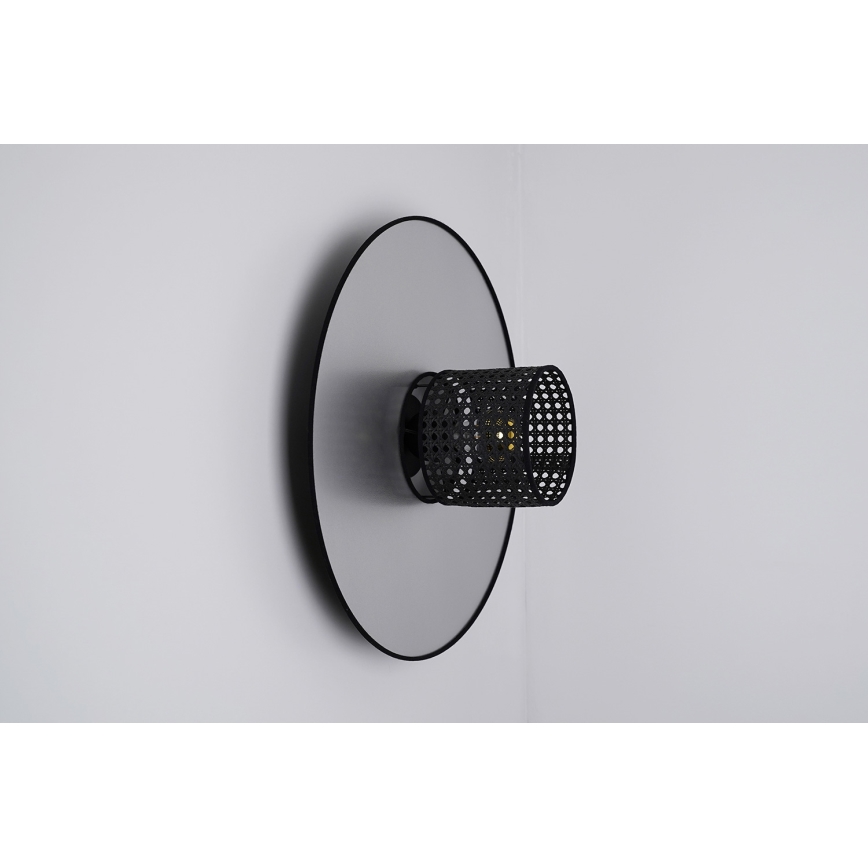 Duolla - Zidna lampa TOKYO RATTAN 1xE27/15W/230V pr. 50 cm srebrno/crno