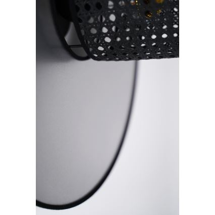 Duolla - Zidna lampa TOKYO RATTAN 1xE27/15W/230V pr. 50 cm srebrno/crno