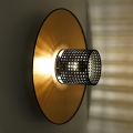 Duolla - Zidna lampa TOKYO RATTAN 1xE27/15W/230V pr. 50 cm zlatna/crno