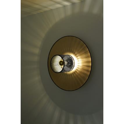 Duolla - Zidna lampa TOKYO RATTAN 1xE27/15W/230V pr. 50 cm zlatna/crno