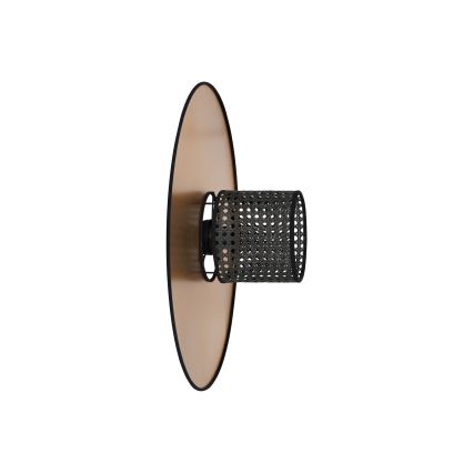 Duolla - Zidna lampa TOKYO RATTAN 1xE27/15W/230V pr. 50 cm zlatna/crno